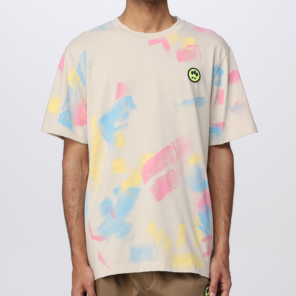 Mens Barrow butter paint splash tee shirt Sz Xal